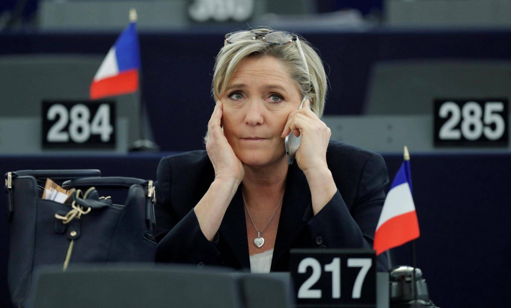Marine Le Pen à un meeting