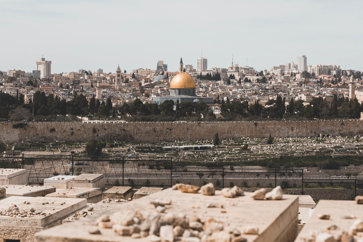 Vue sur Jérusalem et sa grande synagogue