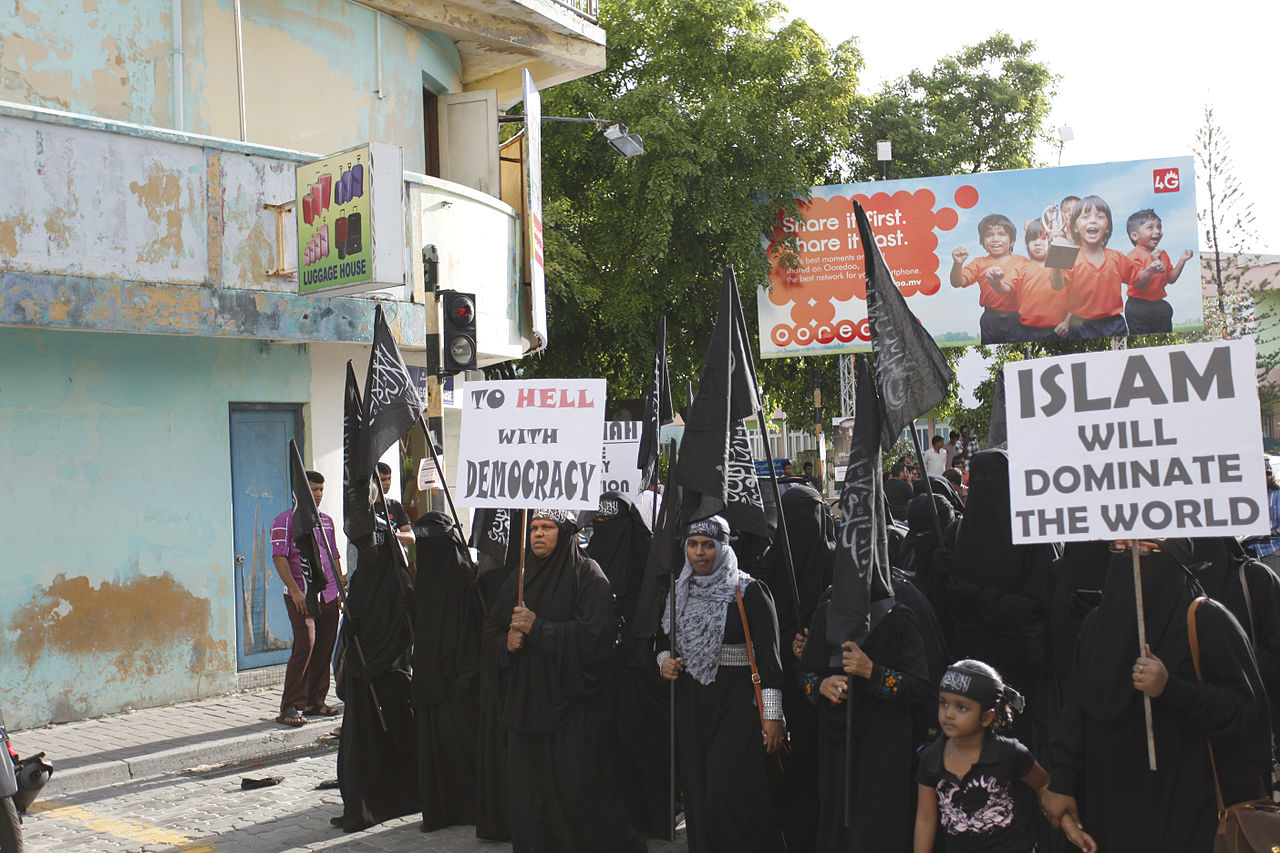 Manifestation pro Islam aux Maldives