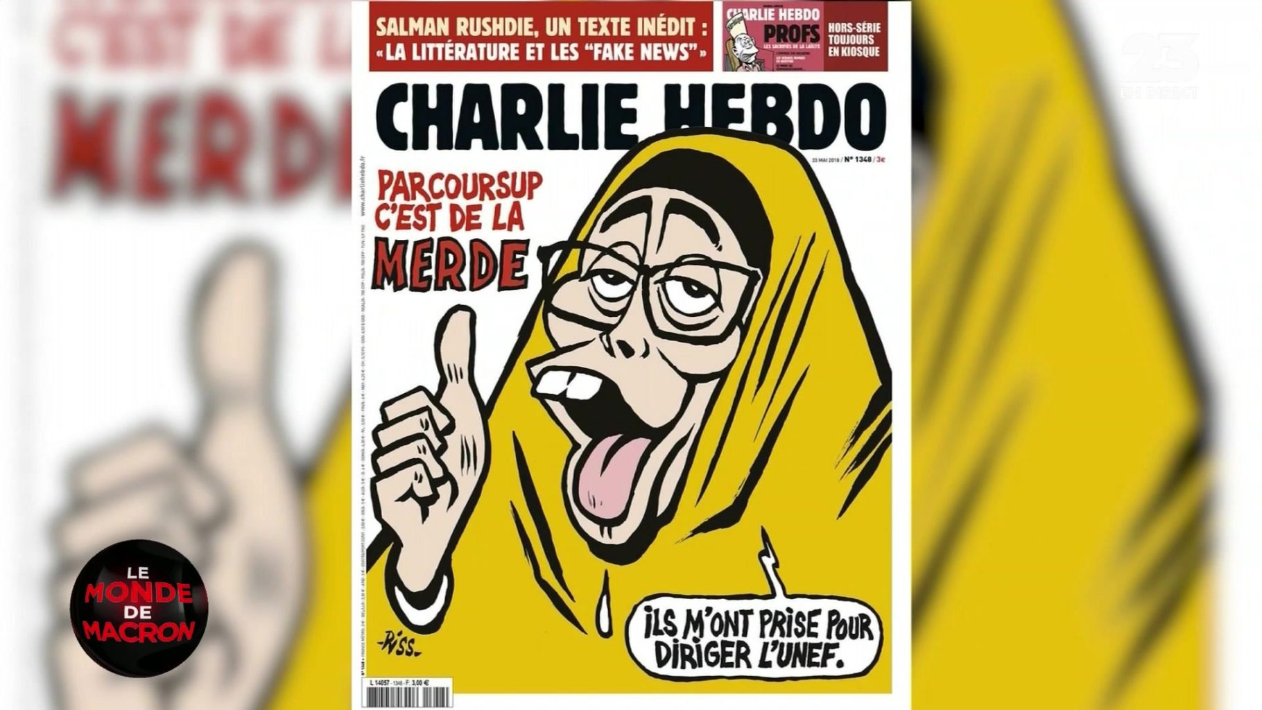Page de couverture ’un numéro de Charlie Hebdo en 2018
