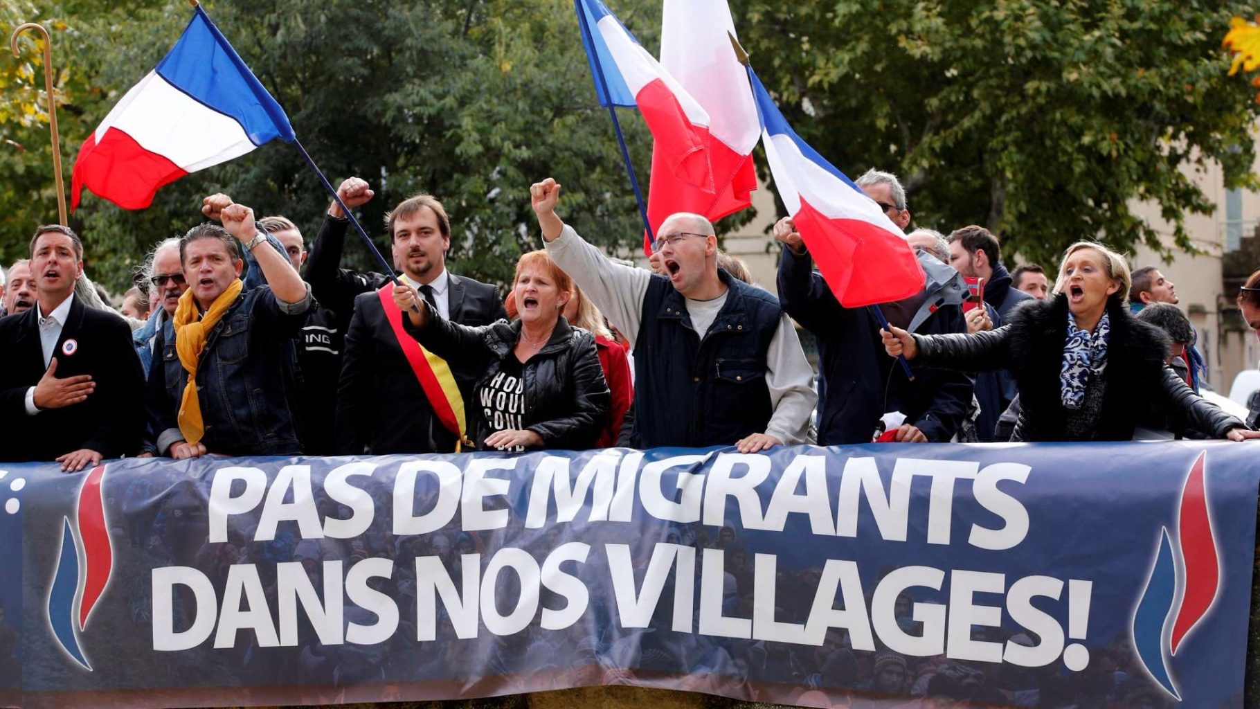 Manifestation contre les réfugiés en France en 2017