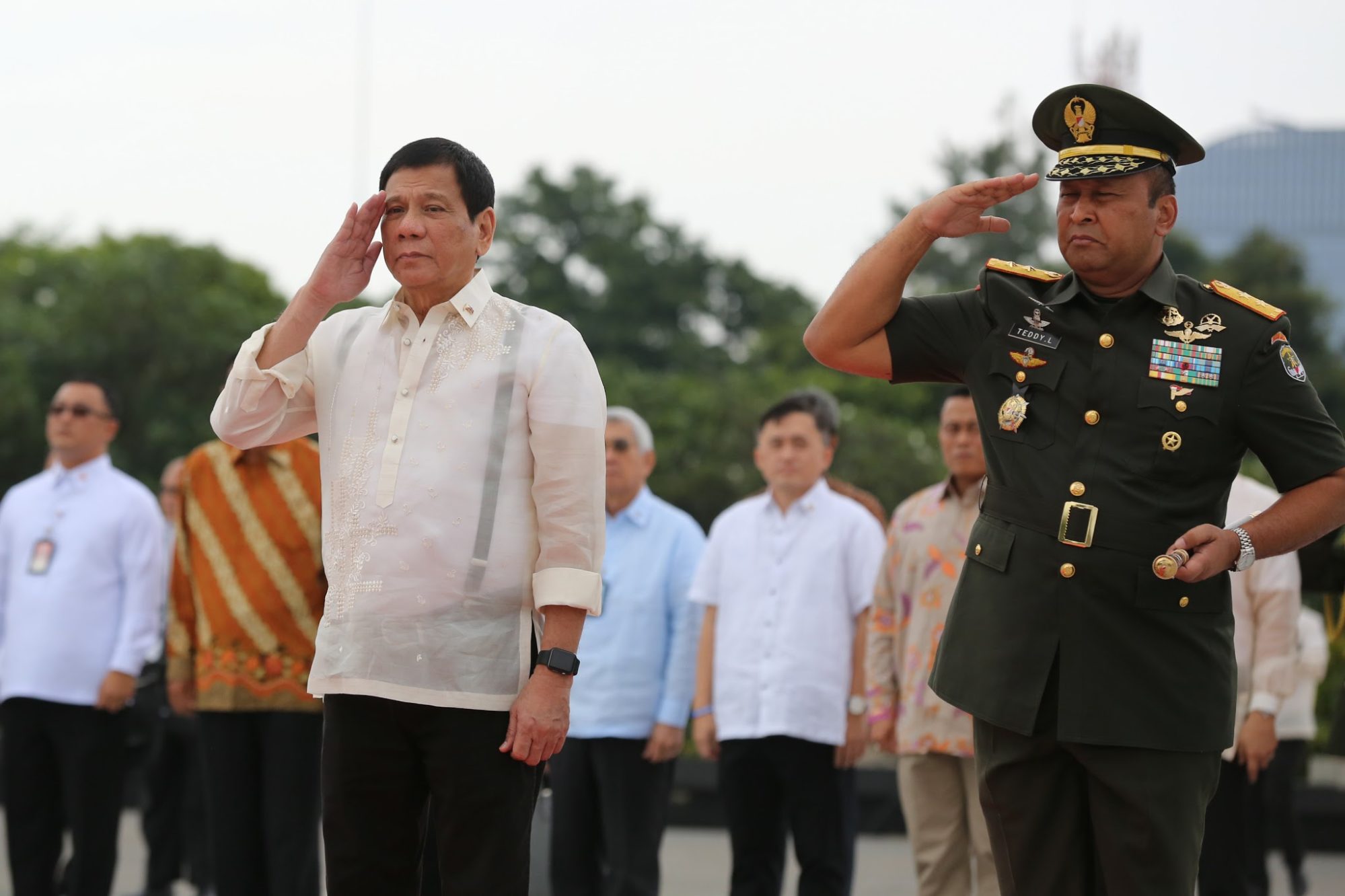 Duterte, dirigeant des Philippines, à une cérémonie